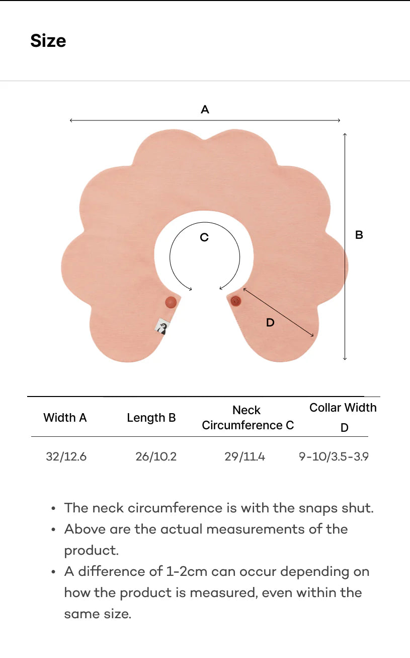 Konny 可旋轉經典款口水肩尺寸