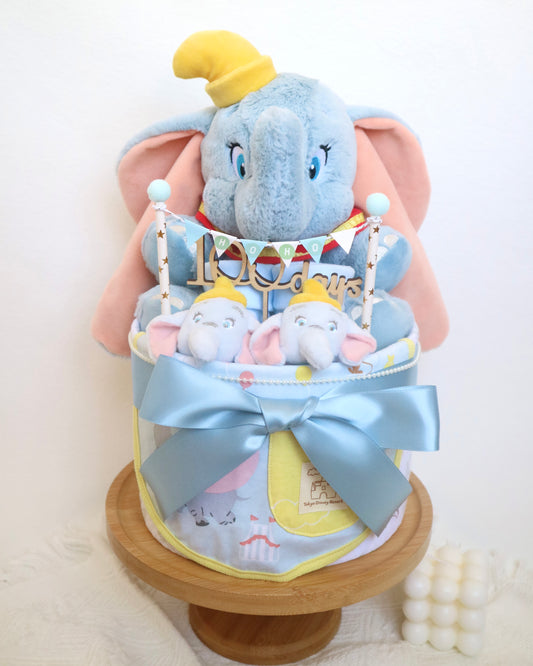 迪士尼小飛象單層尿片蛋糕 Disney Dumbo One-Tier Diaper Cake