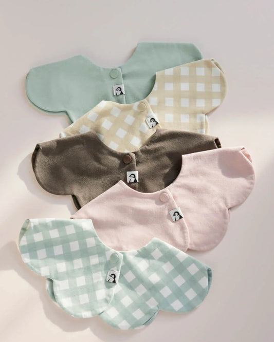 Konny 可旋轉經典款口水肩 (Creamy Gingham)