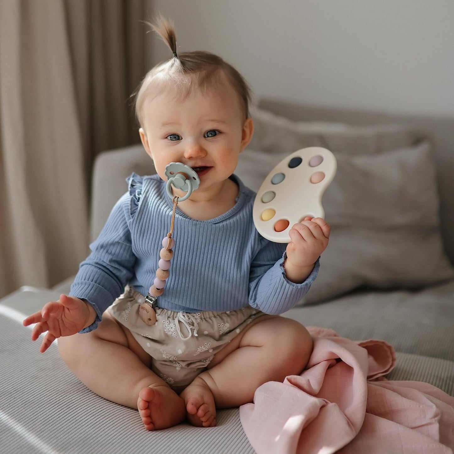 Mushie - 調色盤指壓玩具 Paint Palette Press Toy