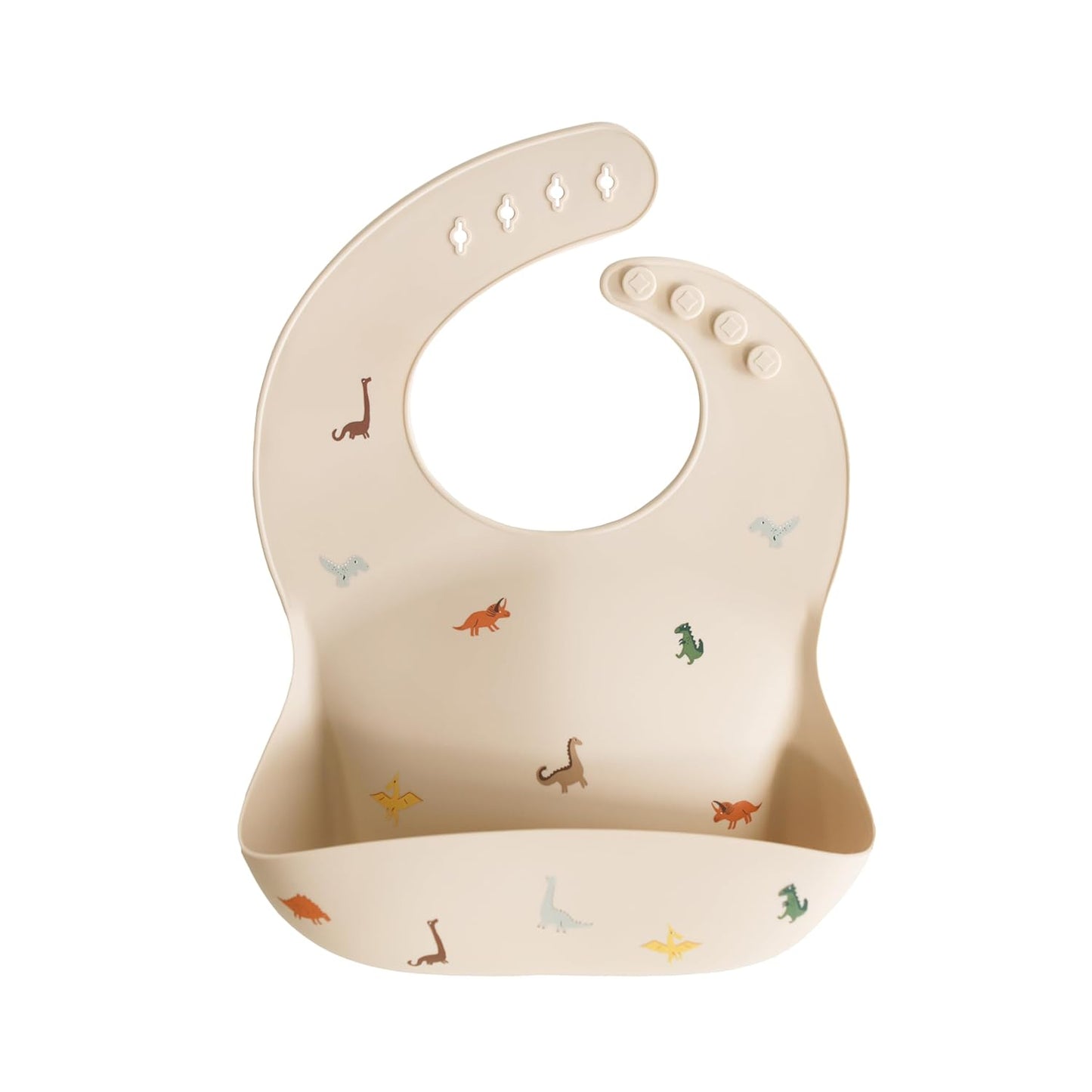 Mushie - 矽膠圍兜 Silicone Baby Bib (Dinosaurs)